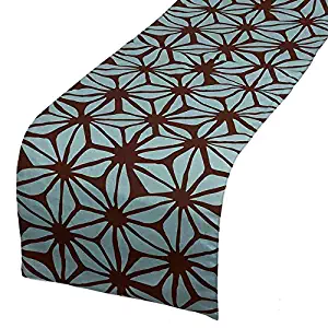 Best Cream, Teal And Brown Table Runner