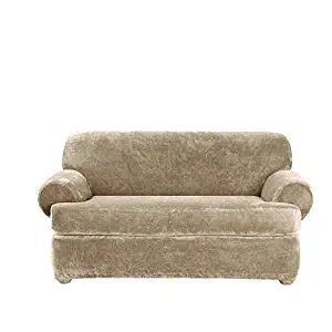 Best Sure Fit 2 Piece Sofa Cover Black