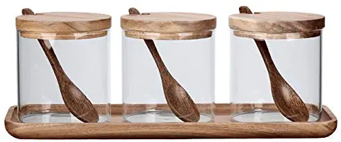 Best Kitchen Canister Set Wood Glass