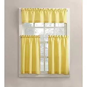 Best Yellow Kitchen Curtains And Valances Set