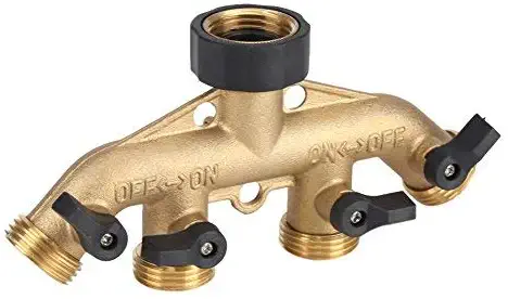 Best Garden Hose Connector 4 Way Splitter Brass