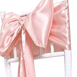 Best Pink Satin Chair Covers