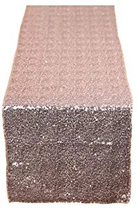 Best Acrabros Sequin Table Runner Rose Gold