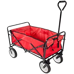 Best Folding Utility Wagon Collapsible Garden Cart Beach Sport Outdoor Buggy Shopping