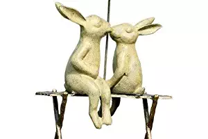 Best Rabbit Lovers On Garden Bench