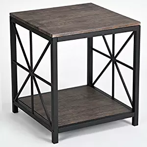 Best Rustic Black Metal Frame End Table