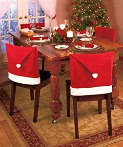 Best Santa Hat Chair Covers Christmas Decor Dinner Chair Xmas Cap Sets