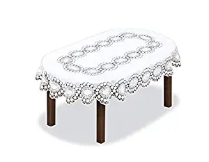 Best Small Lace Look Oval Side End Table Cover