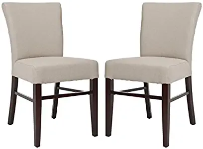 Best Sleek Beige Linen Dining Chair (Set Of 2)