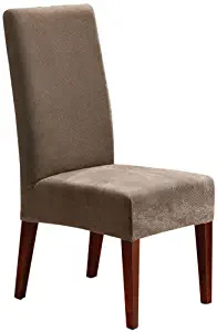 Best Sure Fit Dining Chair Cover Brown Suede