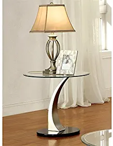 Best Bowerly Hill Round Glass Top End Table