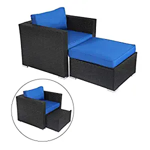 Best 3 Pcs Patio Chair Cushion Set – Blue