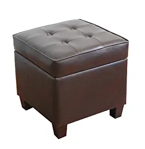Best Light Brown Leather Ottoman