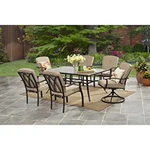 Best Mainstays Sand Dune 7-Piece Patio Dining Set, Seats 6