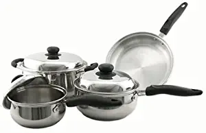 Best 10 Piece Cookware Set With Copper Base Silver Pioneer Woman