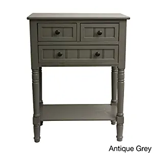 Best Antique Gray 3-Drawer Console Accent Table