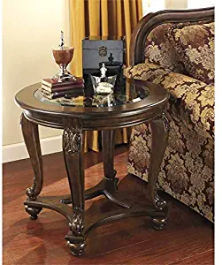 Best Bowerly Hill Round Glass Top End Table