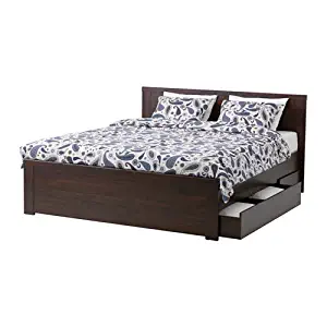 Best Brusali Bed Frame, Brown, Luröy
