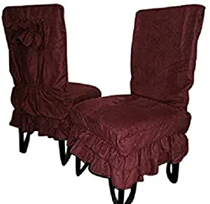 Best Soft Suede Short Dining Chair Slipcover