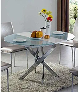 Best Extendable Frosted Glass Rectangular Dining Table