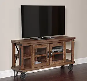 Best Rolling Farmhouse Kitchen Island Cart On Wheels Rustic Wood Industrial Bookshelf