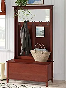 Best Hall Coat Rack Bench With Mirror