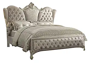 Best Tufted Nailhead Trim Ivory Velvet Headboard