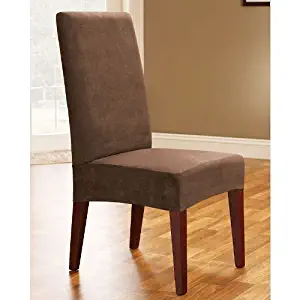 Best Soft Suede Short Dining Chair Slipcover
