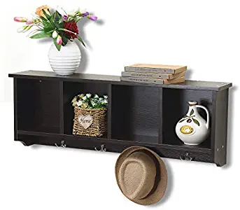 Best Coat Rack Wall Mounted With Shelf Black