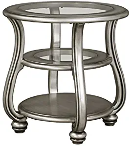 Best Bowerly Hill Round Glass Top End Table