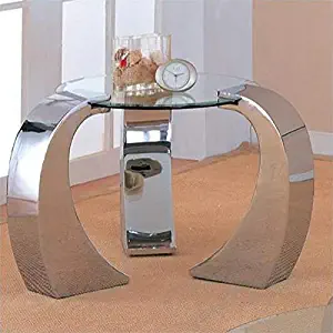 Best Bowerly Hill Round Glass Top End Table