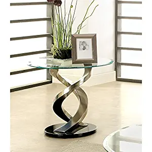 Best Bowerly Hill Round Glass Top End Table