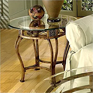 Best Bowerly Hill Round Glass Top End Table