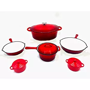 Best Le Chef Enameled Cast Iron Cookware Set