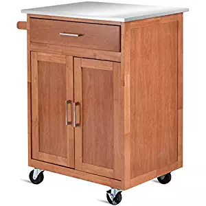 Best Home Styles 4512-95 Liberty Kitchen Cart With Stainless Steel