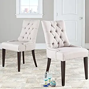 Best Sleek Beige Linen Dining Chair (Set Of 2)