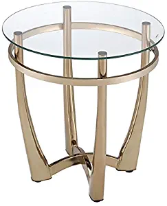 Best Bowerly Hill Round Glass Top End Table