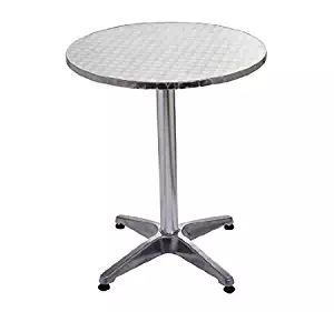 Best Stainless Steel Top Adjustable Height Bar / Bistro Table Round
