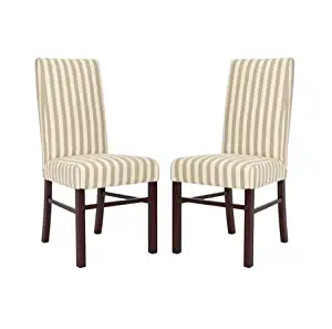 Best Safavieh Parsons Dining Parsons Stripe Linen Dining Chair