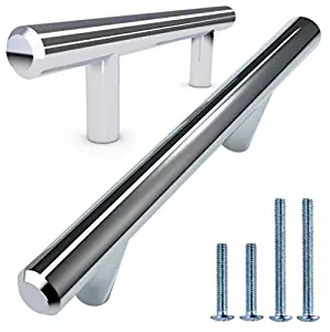 Best Euro Bar Cabinet Handle Polished Chrome