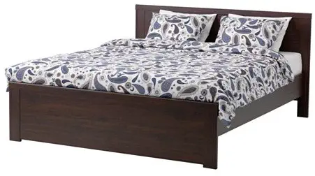 Best Brusali Bed Frame, Brown, Luröy