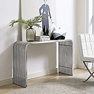 Best Stainless Steel Modern Gridiron Console Table