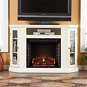 Best Low Profile Ivory Tv Stand With Fireplace