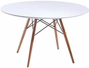 Best Oval Natural And White Dining Table