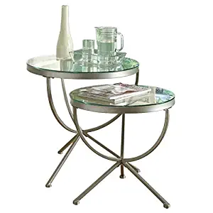 Best Bowerly Hill Round Glass Top End Table