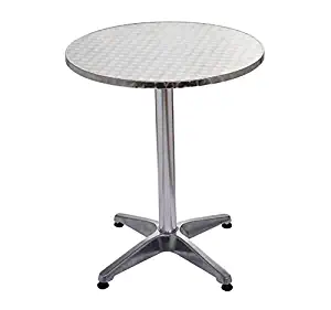 Best Stainless Steel Top Adjustable Height Bar / Bistro Table Round