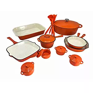 Best Le Chef Enameled Cast Iron Cookware Set