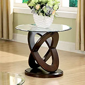 Best Bowerly Hill Round Glass Top End Table