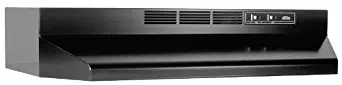 Broan 413023 ADA Capable Non-Ducted Under-Cabinet Range Hood, 30-Inch, Black