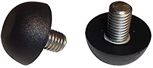 Stainless Steel -Screw in Feet Glide Leveler for Patio Furniture | Black | Quantity of 16 (8mm x 1.25 Thread)